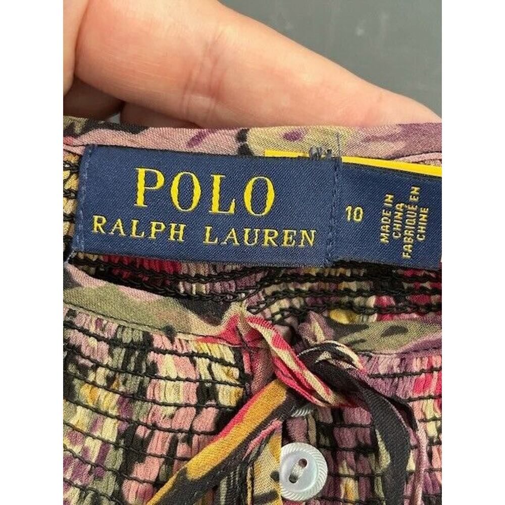 Polo by Ralph Lauren Floral Maxi Dress in Pink, Yellow and Green - Picture 10 of 10